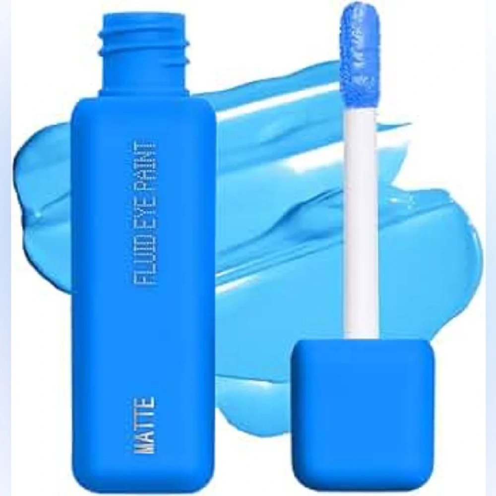 ABOUT-FACE MATTE FLUID EYE PAINT VEGAN EYESHADOW Blue Monday NEW IN BOX